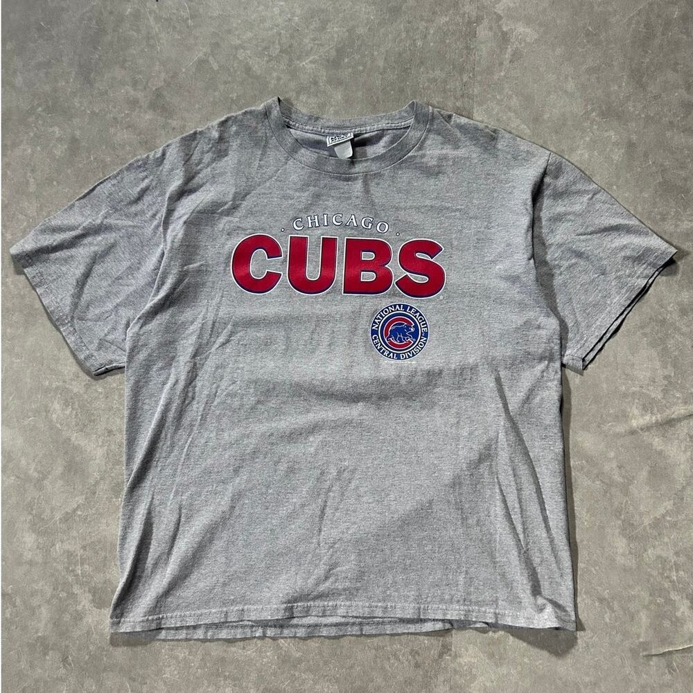 2000s Vintage Chicago Cubs Lee Sports Grey T Shirt Size XL